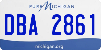 MI license plate DBA2861