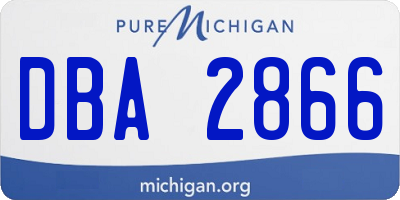 MI license plate DBA2866