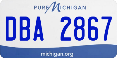 MI license plate DBA2867