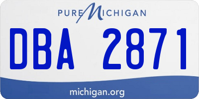 MI license plate DBA2871