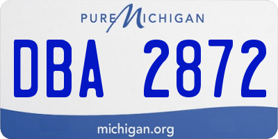 MI license plate DBA2872
