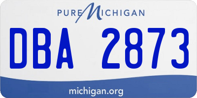 MI license plate DBA2873
