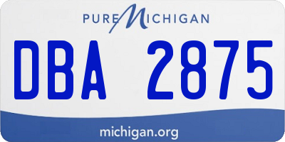 MI license plate DBA2875