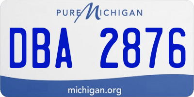 MI license plate DBA2876