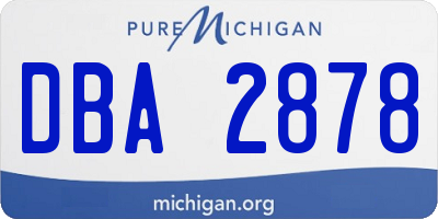 MI license plate DBA2878