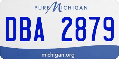 MI license plate DBA2879