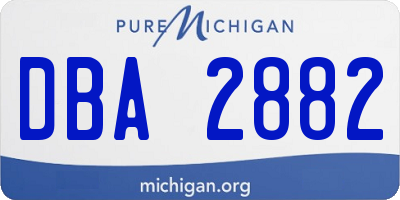 MI license plate DBA2882