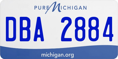 MI license plate DBA2884