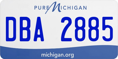 MI license plate DBA2885