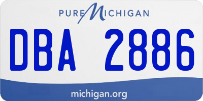MI license plate DBA2886