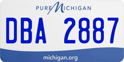 MI license plate DBA2887
