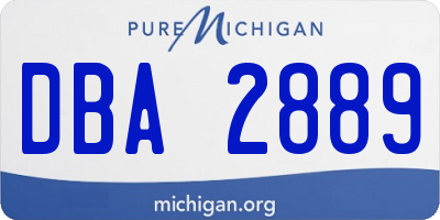 MI license plate DBA2889