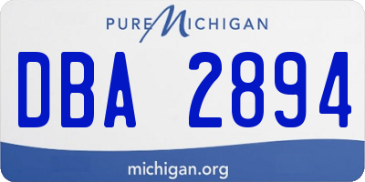 MI license plate DBA2894