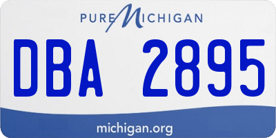 MI license plate DBA2895