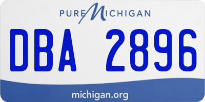 MI license plate DBA2896