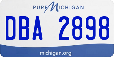 MI license plate DBA2898