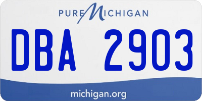 MI license plate DBA2903