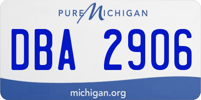 MI license plate DBA2906