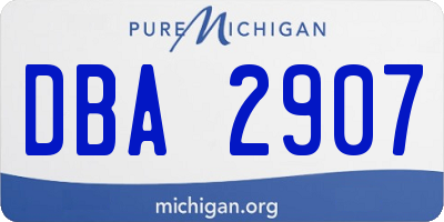 MI license plate DBA2907