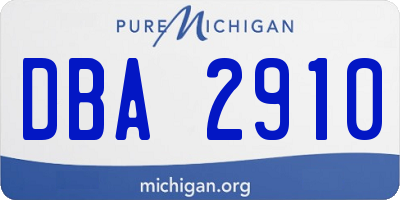 MI license plate DBA2910