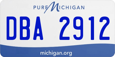 MI license plate DBA2912