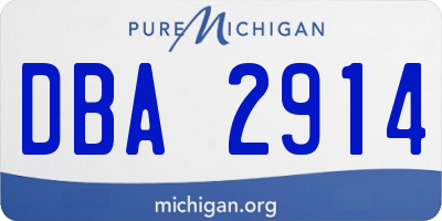 MI license plate DBA2914