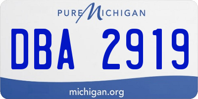 MI license plate DBA2919