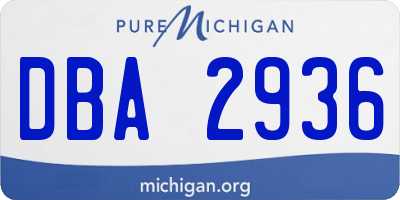 MI license plate DBA2936