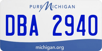 MI license plate DBA2940