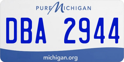 MI license plate DBA2944