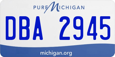 MI license plate DBA2945