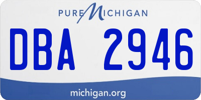 MI license plate DBA2946