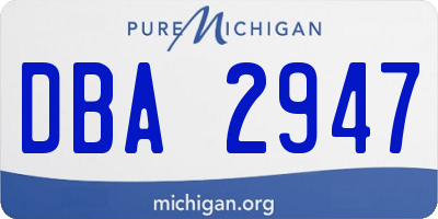 MI license plate DBA2947