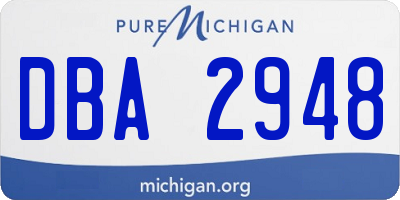 MI license plate DBA2948