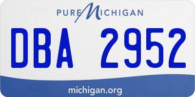 MI license plate DBA2952