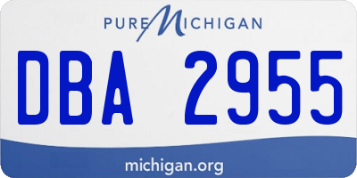 MI license plate DBA2955