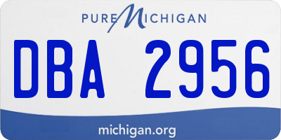 MI license plate DBA2956