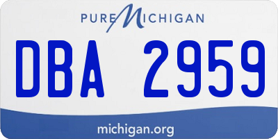 MI license plate DBA2959