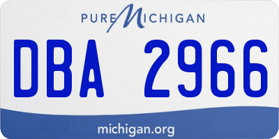 MI license plate DBA2966