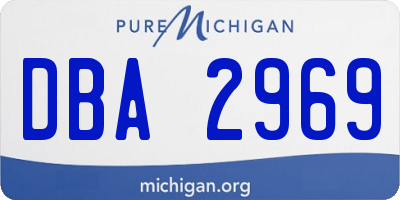 MI license plate DBA2969