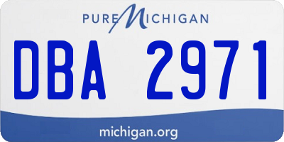 MI license plate DBA2971