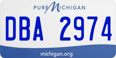 MI license plate DBA2974