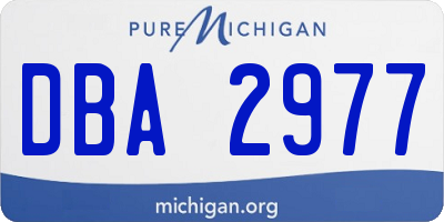 MI license plate DBA2977