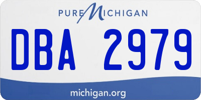 MI license plate DBA2979