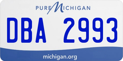 MI license plate DBA2993
