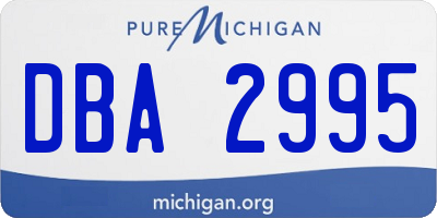 MI license plate DBA2995