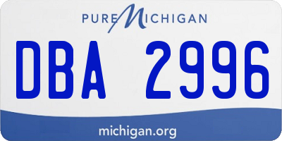 MI license plate DBA2996