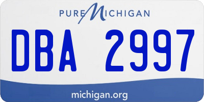 MI license plate DBA2997