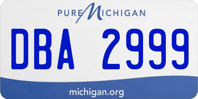 MI license plate DBA2999