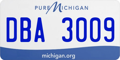 MI license plate DBA3009